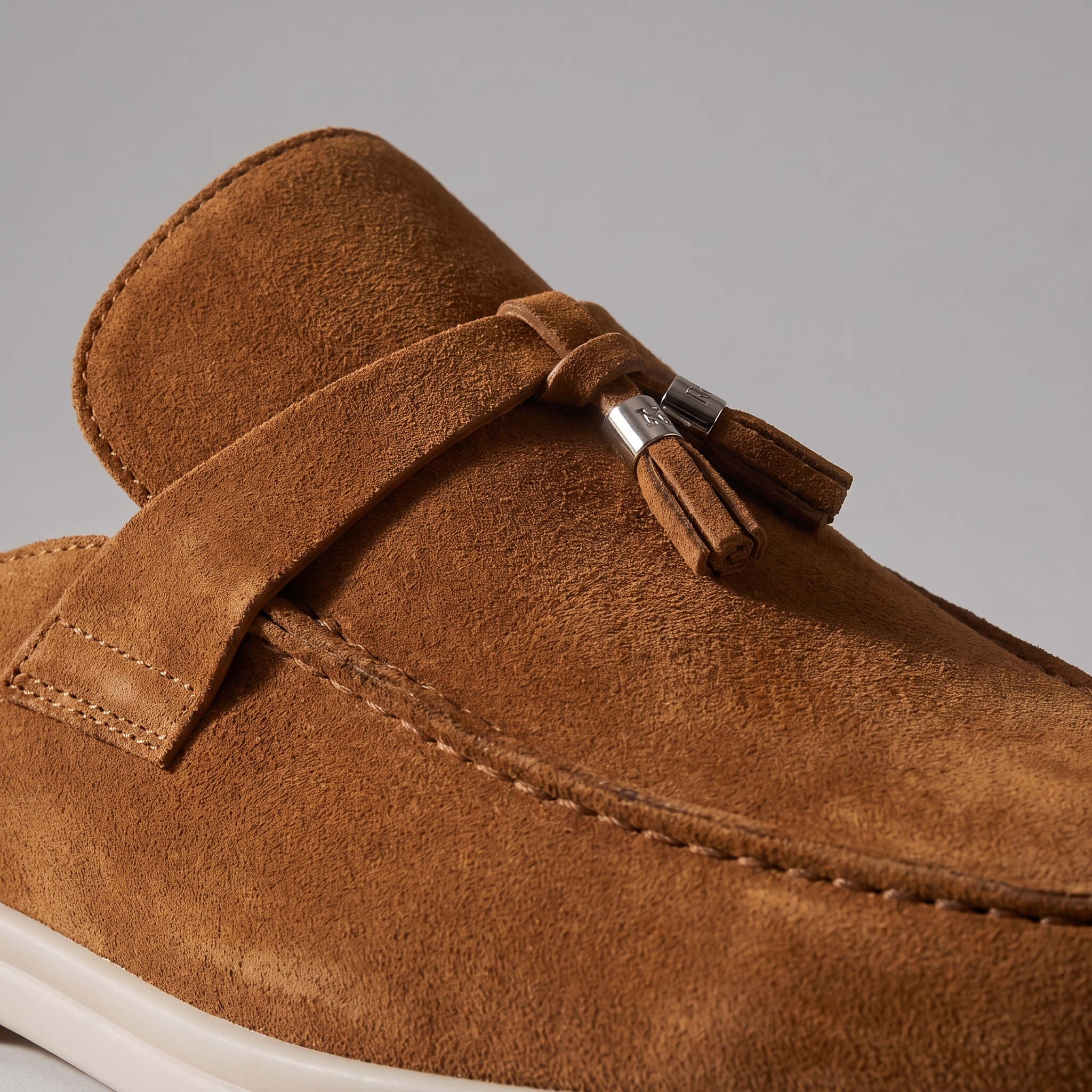 Men's Suede Mule Loafers