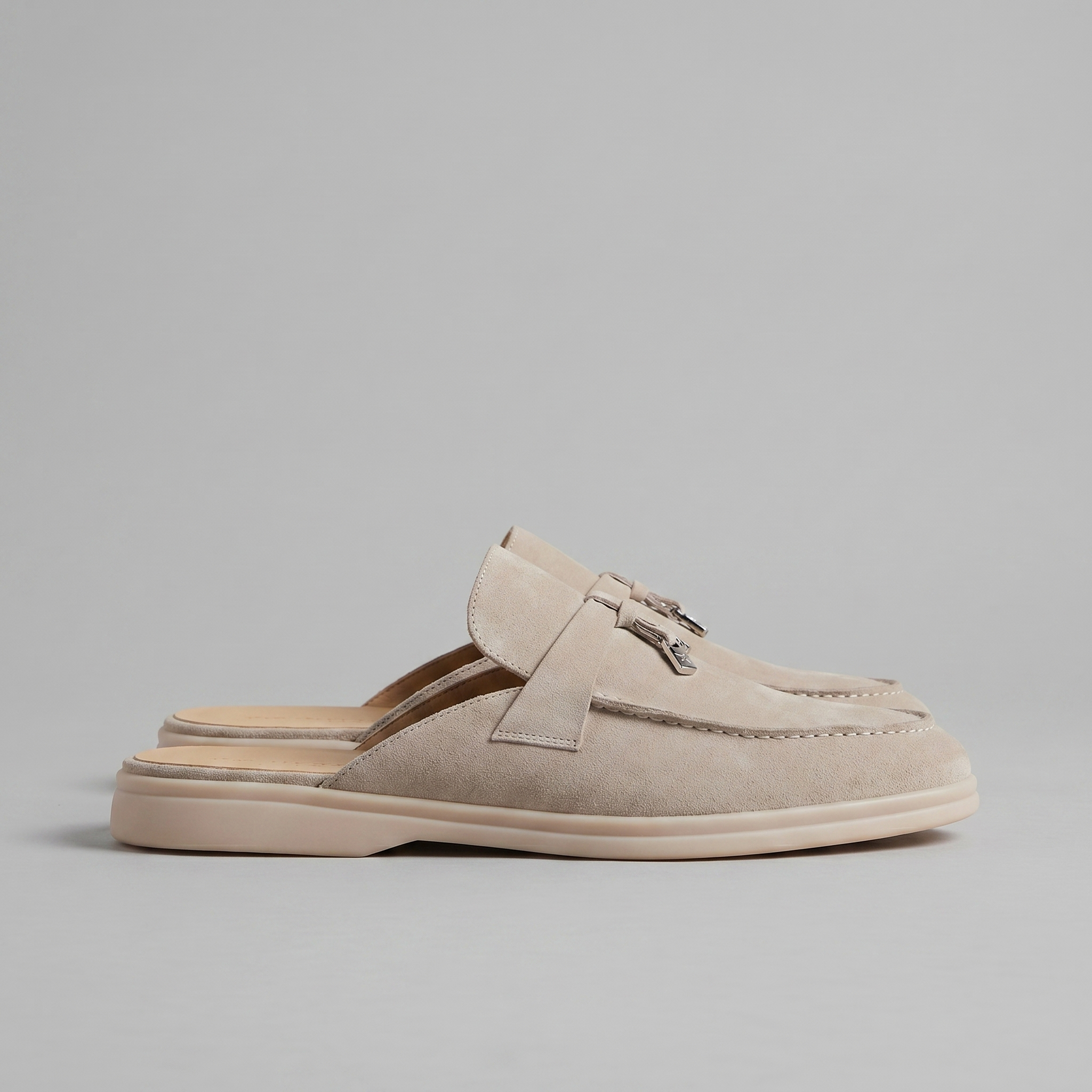 Men's Suede Mule Loafers