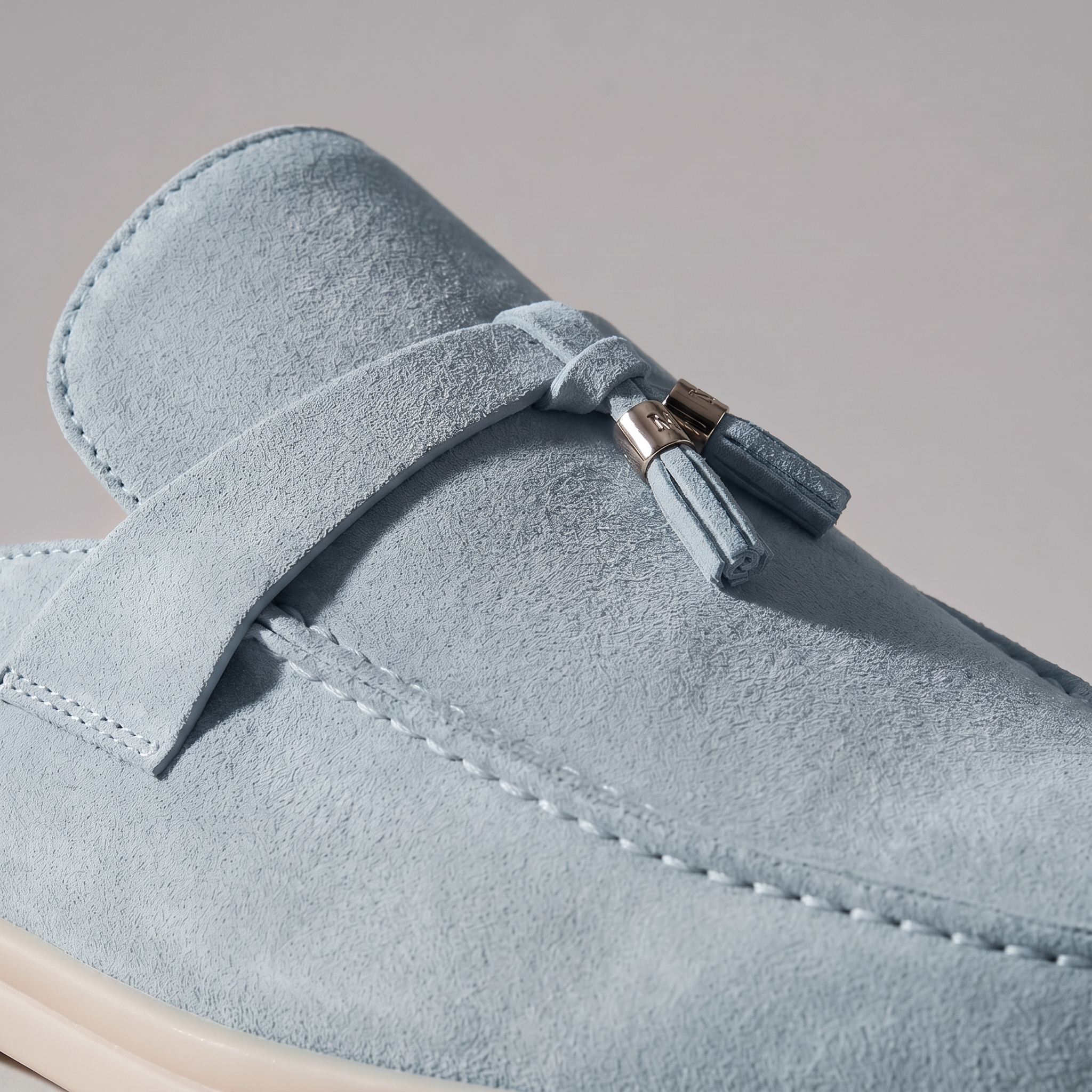 Men's Suede Mule Loafers